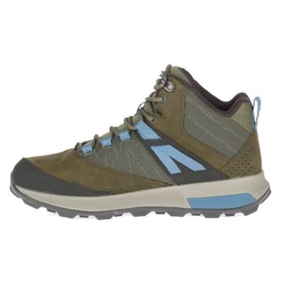 Merrell J99622 Zion Mid Waterproof Hiking Shoes Lace Up Olive Women Sz 7 / 37.5 - Picture 3 of 14